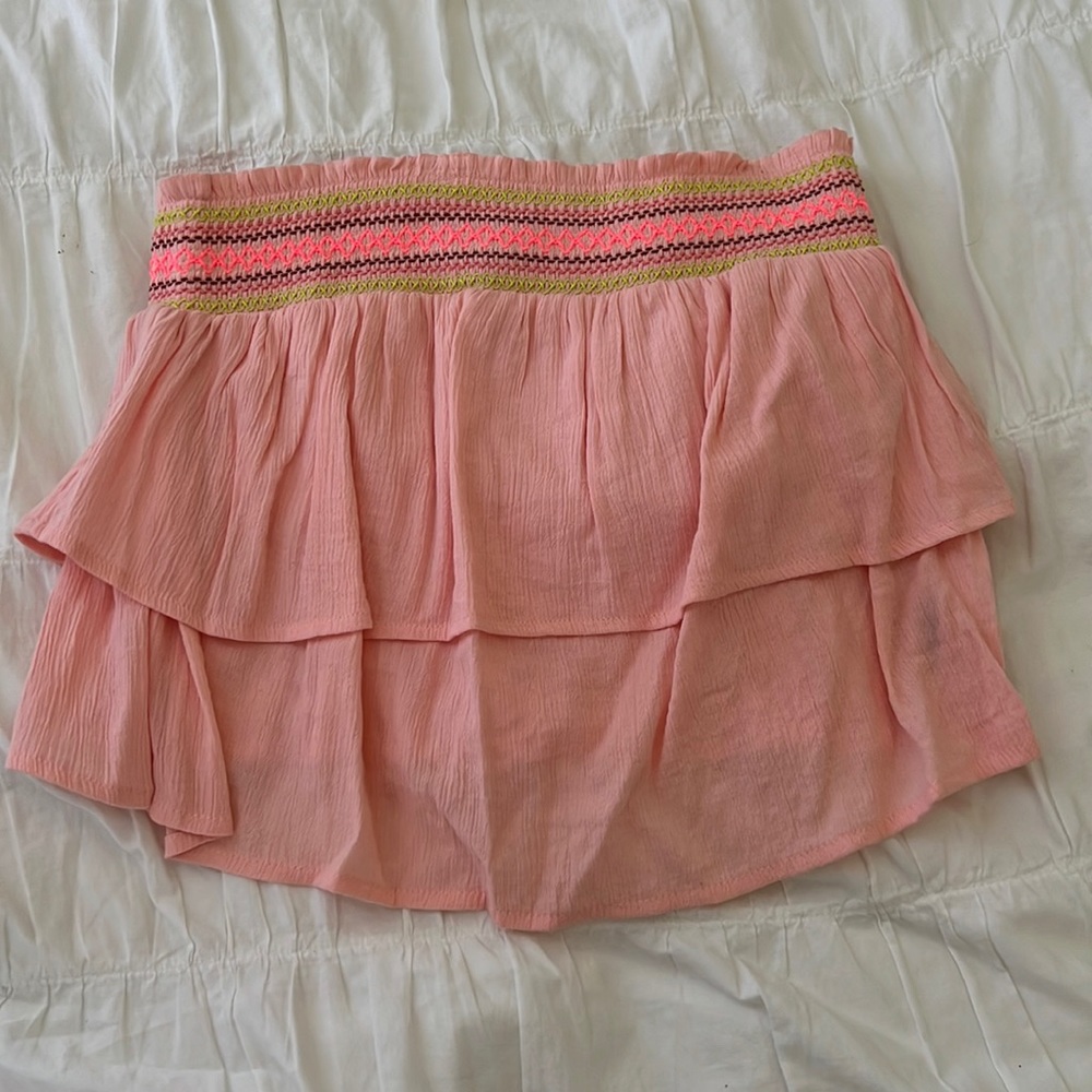 AERIE Pink flowy strapless top